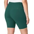thumbnail image 3 of Mondetta Womens Active Midweight Ribbed Bike Short (US, Alpha, Small, Regular, Regular, Pacific Green), 3 of 5