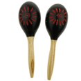 thumbnail image 2 of 1 Par de Martillo de Arena de Maracas Sonajeros Instrumento de Percusión - Negro Baoblaze Martillo de arena de madera Huevo, 2 of 8