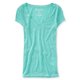 thumbnail image 1 of Aeropostale Camiseta básica Heathered Core para mujer, verde, extragrande Aeropostale Camiseta básica, 1 of 2