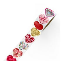 Heart Sticker, 1inch Love Heart Sticker Labels Small Heart Sticker Roll Adhesive Heart Sticker for Envelope Cards