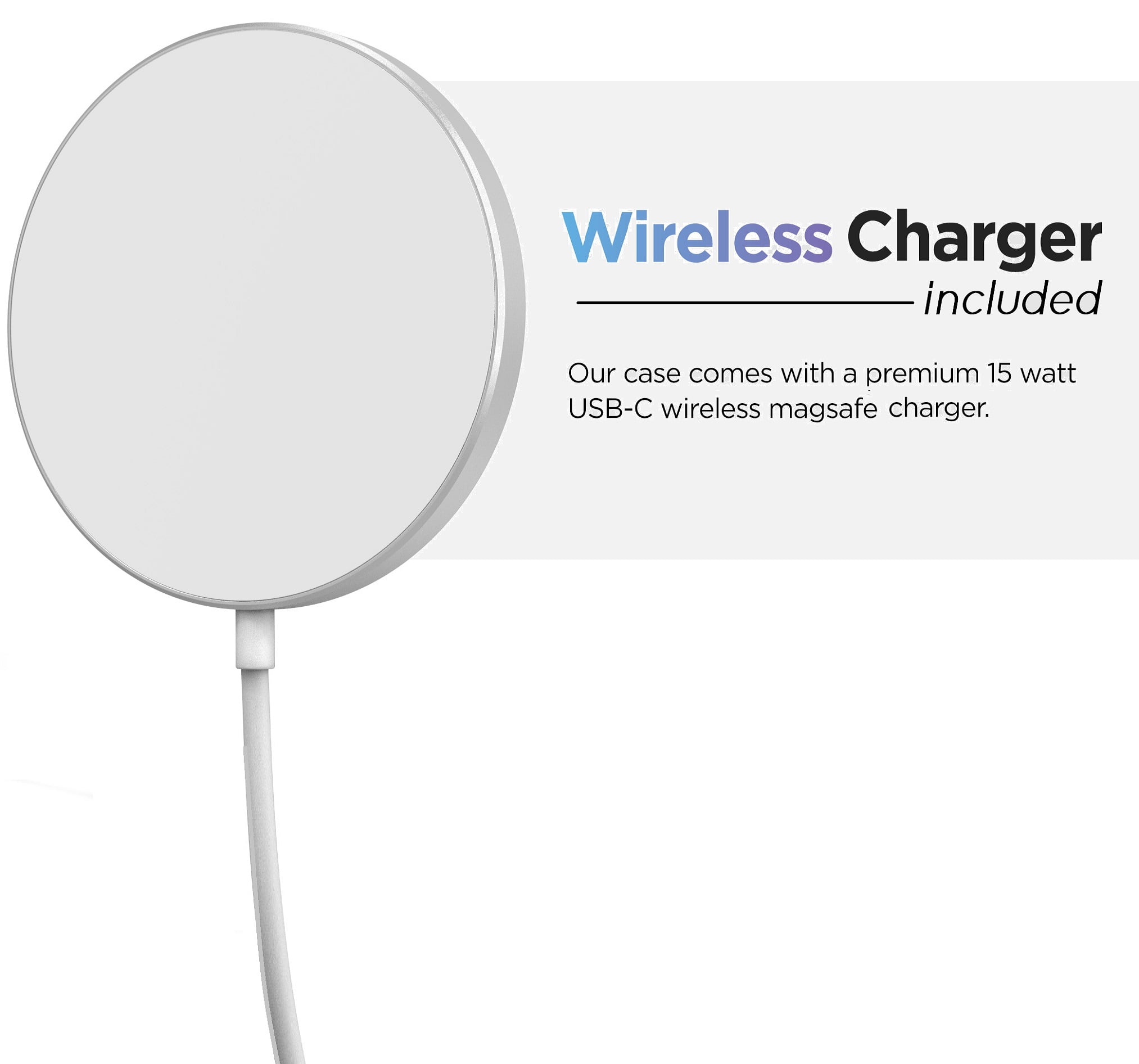 Encased Magnetic Case with Wireless Charger - Designed for Samsung Galaxy S23 Protective Hybrid Case, Compatible with MagSafe - Crystal Clear (S23 6.1-inch 2023)