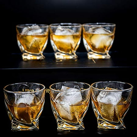 

Scotch Over Vodka - Whiskey Glasses-Premium 10oz Scotch Glasses Set of 6 - Twist