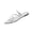 Silver, variant on Women's Pointed Toe Strappy Flat Mule Sandals, Leather Casual Summer Sandals