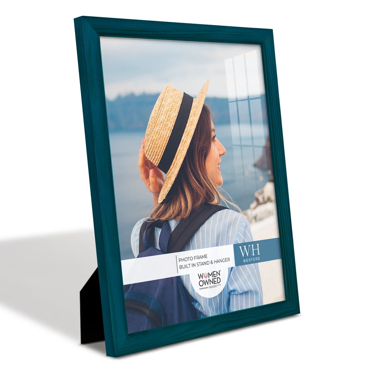 Woodgrain 11 in. x 14 in. Ocean Blue Picture Frame