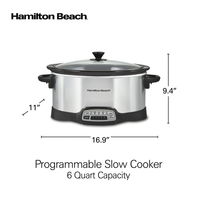 Hamilton Beach Programmable Slow Cooker, 6 Quart Capacity