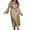Beige, variant on Wensltd Plus Size Nightgown Set for Women 2 Piece Solid Color Comfortable Long Sleeve Robe Home Clothes