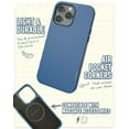 thumbnail image 4 of Smartish iPhone 14 Pro Max Slim Case - Gripmunk Compatible with MagSafe [Lightweight + Protective] Thin Grip Cover with Microfiber Lining - Blues on the Green, 4 of 6