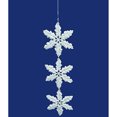 thumbnail image 2 of Seasons of Elegance Silver Glitter Snowflake Dangle Christmas Ornament 7.5", 2 of 2