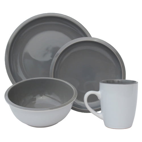 Melange Contempo Cantina 2 Tone Stoneware 32 Piece Dinnerware Set Service For 8 Walmart Com Walmart Com