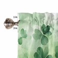 thumbnail image 5 of Window Treatment Valance Curtain, Watercolor Green Four-leaf Grass St. Patrick's Day Shade Short Curtain for Kitchen Bathroom Living Room Bedroom Privacy Rod Pocket Drapes 54" W x 18" L 1 Panel, 5 of 8