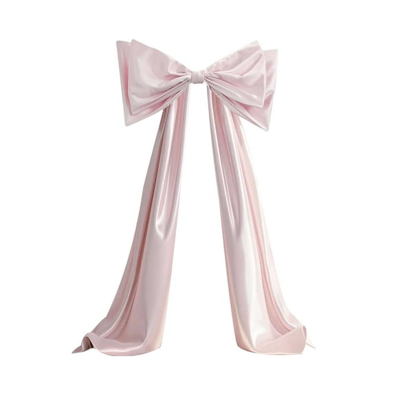 Large Pink Satin Decorative Bow 85" for Valentine's Day, Gift Wrapping, Party & Home Décor, Reusable Craft Ribbon