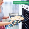 thumbnail image 2 of Yayeee Pot Holders Kitchen Heat Resistant with Pocket 7"x9.8" Cotton Oven Cooking Hot Pads, Blue Geometric, 2 of 7
