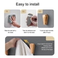 thumbnail image 4 of Toallero De Madera Montado En La Pared, Clip De Toalla Multifuncional De Madera Maciza, Resistente, Ahorro De Espacio Para Cocina, 4 of 7