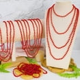 thumbnail image 4 of Collar Huskein de 100 perlas rojas, 84 cm, para Mardi Gras, 4 of 6