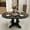 Black, variant on MDQMD 59" Farmhouse Dining Table for Kitchen Expandable Oval Table with Removable Leaf & X-Shaped Trestle Base Space Saving Black MDF Table