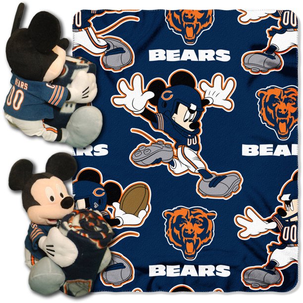 Disney NFL Chicago Bears Hugger Pillow and 40" x 50" Throw Set