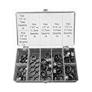 60 Pieces Assortment Case-Large Size SS Single Ear Hose Clamps 7/8"- 1-1/8" or 22.6mm-28.6mm