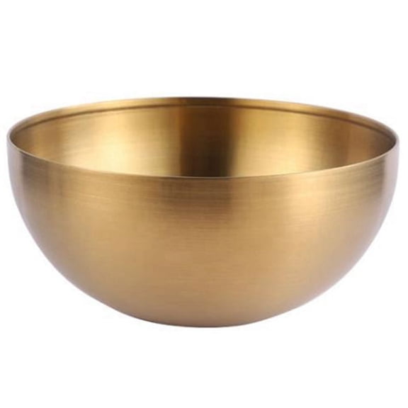 Nvzi Gold Stainless Steel Bowl (20×9cm), Dual-Use for Salad & Soup, Household Tableware