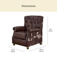 thumbnail image 5 of The Pioneer Woman Harper Pushback Leather Recliner with Whiskey & Faux Cowhide Upholstery, 5 of 16