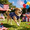 thumbnail image 2 of Yhmxh American Flag Striped Star Dog Vest, Breathable Mesh Sleeveless Pet T-Shirt, Patriotic USA Themed Puppy Clothes for Independence Day, Summer Daily Walking and Holiday Party Dress Up, 2 of 7