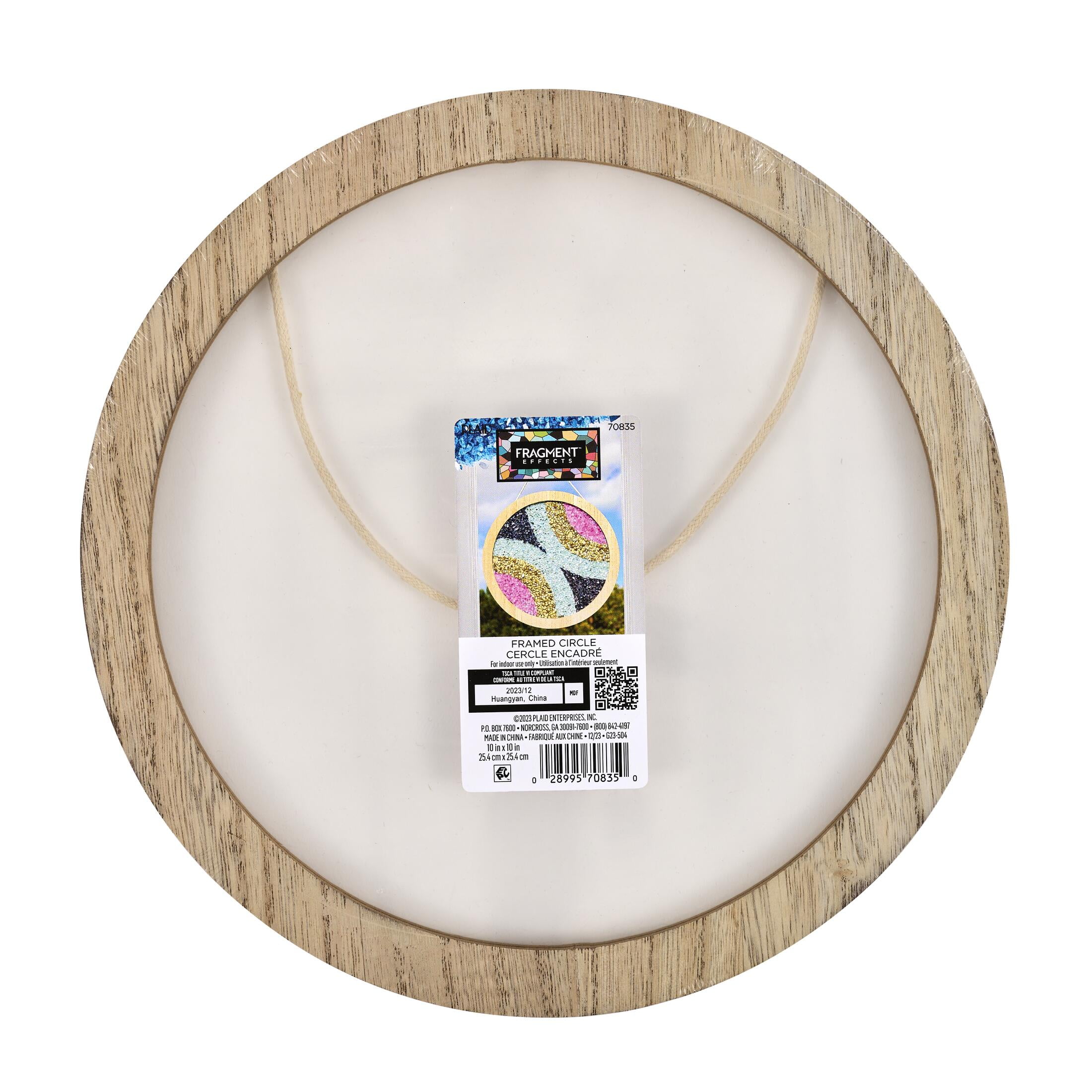 (2 pack) Plaid Fragment Effects Framed Surface, Circle, 10" x 10"