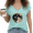 Blue, variant on Women's Blue Black White Crescent Moon Simple Line Font Art S-5XL V-Neck Sleeveless T-Shirt Light Stargazing Outdoor Tank Top