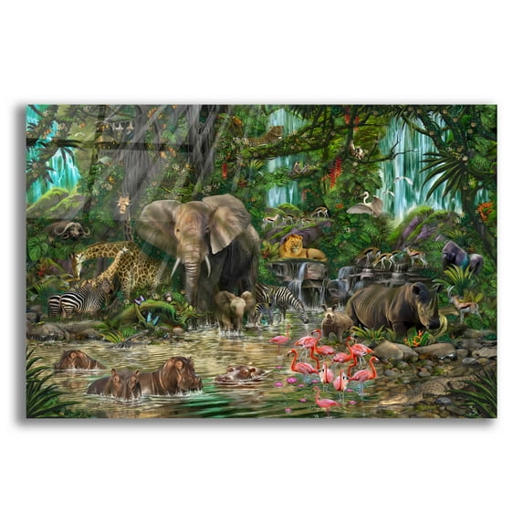 Epic Art 'Great Africa' by Enright, Acrylic Glass Wall Art, 24"x16"