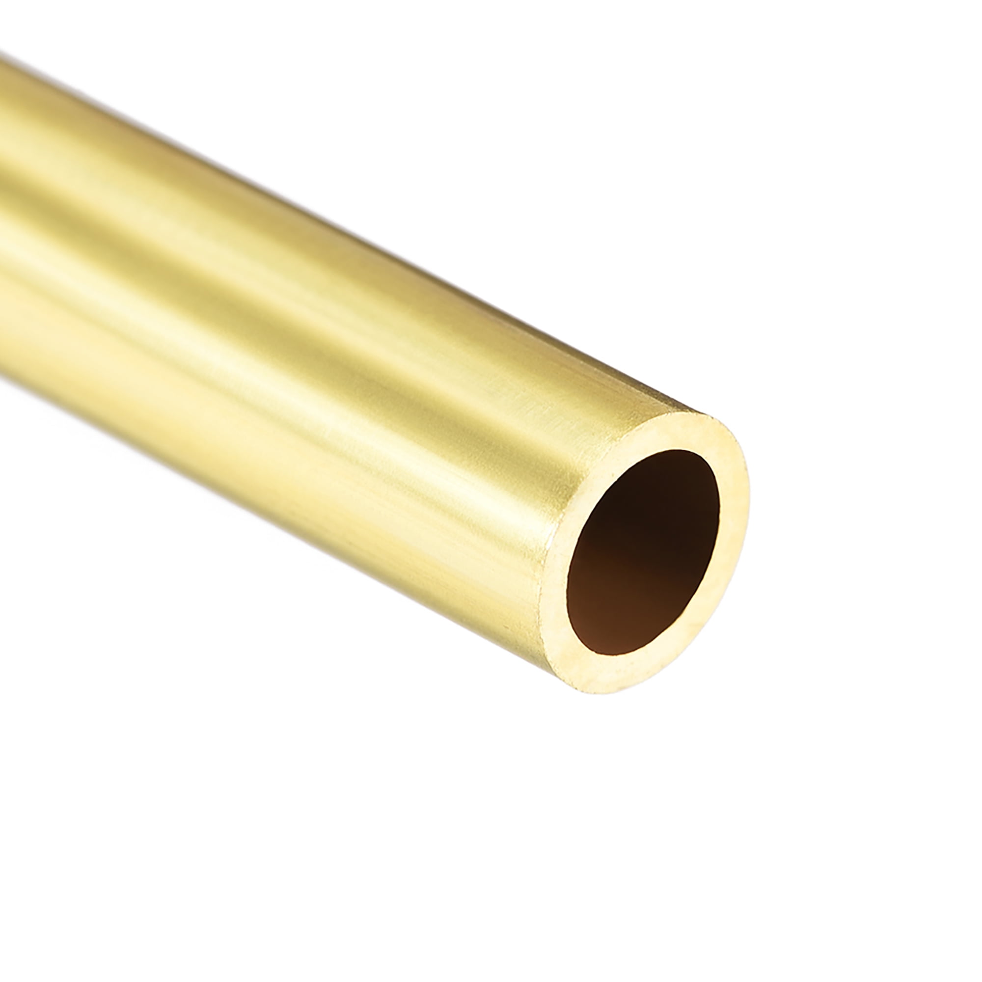 Brass Round Tube 300mm Length 9mm OD 1mm Wall Thickness Seamless Tubing 2 Pcs