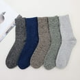 thumbnail image 4 of Zando 5 Pairs Womens Wool Cashmere Socks Winter Fuzzy Socks Thick Soft Warm Knit Cozy Themal Causal Sock Crew Casual Socks US 5-10, 4 of 6