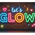 thumbnail image 4 of Neon Theme Let's Glow Banner Creative Decorative Glow in the Dark Neon Party Banner for Music Event Dance Party Kids Celebration, 4 of 7