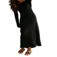 thumbnail image 1 of Ladies‘ Backless Dress in Casual Style with Solid Color and Long Sleeves for Party, 1 of 8
