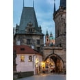thumbnail image 2 of Haney, Chuck 17x24 Black Ornate Wood Framed with Double Matting Museum Art Print Titled - Arch of Lesser Town Bridge Tower on Charles Bridge with St Nicholas Church in Prague-Czech Republic, 2 of 4
