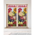 thumbnail image 2 of Window Privacy Film Vintage Rooster Stained Glass Window Film Decorative Sun Block Window Cover Sunflower Plaid Pastoral Animals Window Clings Static Adhesive Sticker for Bathroom 23.6"x59", 2 of 7