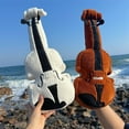 thumbnail image 2 of 1 Pcs 17.7" Violin Plush Pillow,Stuffed Plush Decoration Birthday Gifts,Brown, 2 of 4