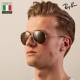 thumbnail image 6 of Ray-Ban RB3025 AVIATOR CLASSIC POLARIZED Pilot Shaped Sunglasses for Men & Women - Includes Official Rayban Eyewear Kit - Ideal Formal & Casual Wear Sunglasses - Brown Lens, 6 of 7