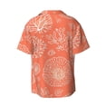 thumbnail image 4 of Goofa Beautiful Corals Printed Men's Casual Short-sleeved Shirt,Lightweight Breathable Button-down,Summer Casual men's top,Versatile Fashion shirt-, 4 of 7