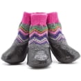thumbnail image 3 of 2 pares de botas para perros, zapatos protectores para las patas, zapatos impermeables antideslizantes para perros, calcetines deportivos para exteriores, agarre fuerte, adecuados para cachorros, colo, 3 of 5