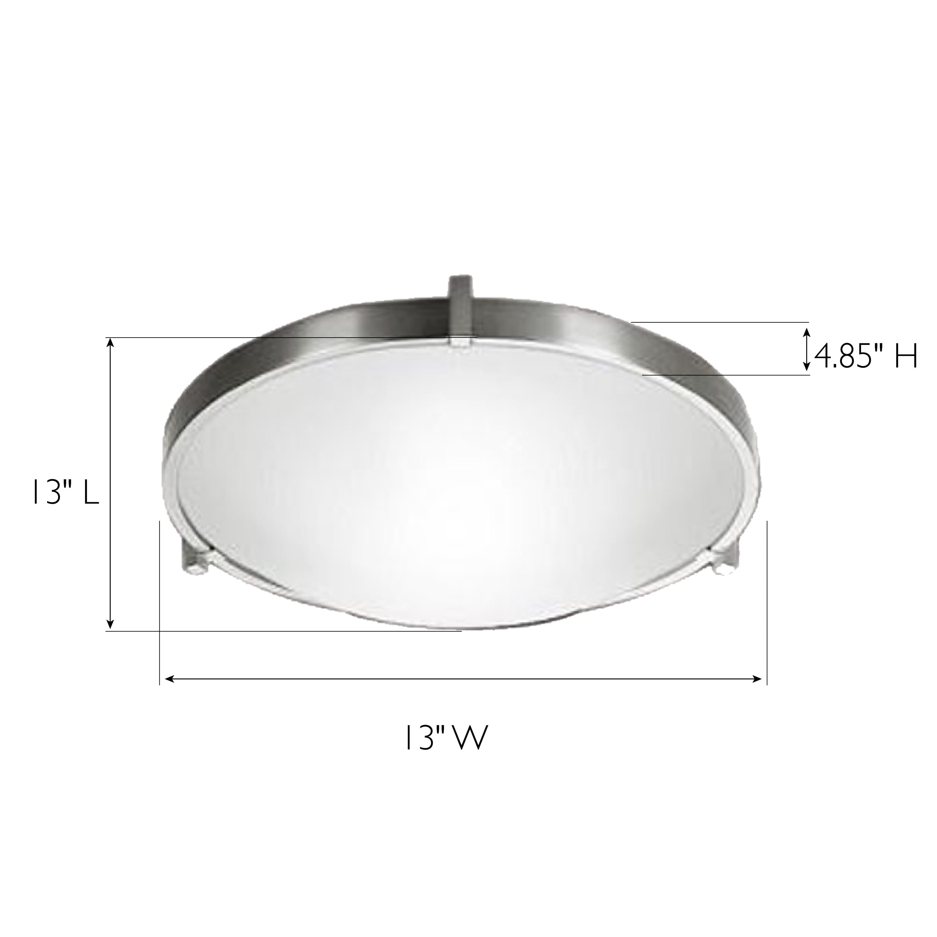 Design House 819524 Eastport Classic Contemporary Indoor Dimmable Light with Frosted Glass Ceiling Mount//GU24 Bulb Satin Nickel
