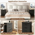 thumbnail image 6 of NEGYLIM 2-Piece Nightstand, Farmhouse End Table with Charging Station, 3 Drawers Storage for Bedroom, 6 of 11