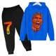 thumbnail image 3 of Conjunto de sudadera con capucha de primavera de Ronaldo, conjunto de 2 piezas de sudadera y pantalones azules informales para niños, ropa deportiva informal, chándal para niños, 3 of 5