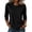 Black, variant on longantii 3/4 Sleeve Tops for Women Round Neck Dressy Basics Tees Casual Trendy Loose Fit T Shirts Pink L