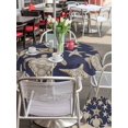thumbnail image 5 of Outdoor Tablecloth with Umbrella Hole for Patio/Picnic/Party/Camping, Navy Blue Coastal Waterproof Table Cloth Round Cover Washable, Summer Beach Sea Turtle Starfish Nautical (Dia 54"), 5 of 8