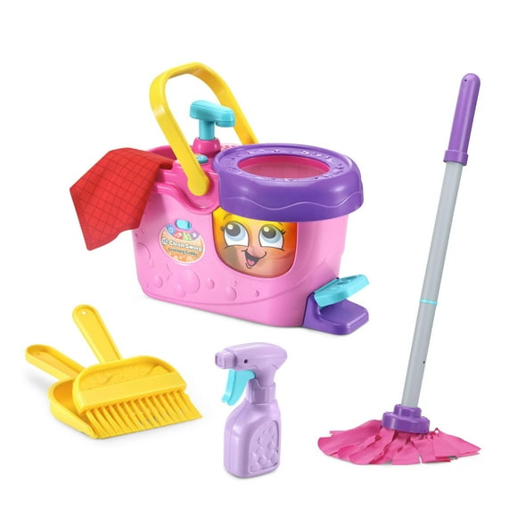 Set de juguetes de limpieza LeapFrog Clean Sweep Learning Caddy Pink