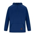 thumbnail image 3 of FAVIPT Mens Cotton Hoodie Plain Casual Hooded Collar Drawstring Hoodies Pullover Sweatshirts Solid Color Long Sleeve Spring Shirts 2025 Blue,XXXL, 3 of 4