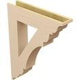 thumbnail image 5 of Ekena Millwork 5 1/2"W x 28"D x 36"H Olympic Traditional Rough Cedar Woodgrain TimberThane Bracket, Primed Tan, 5 of 6