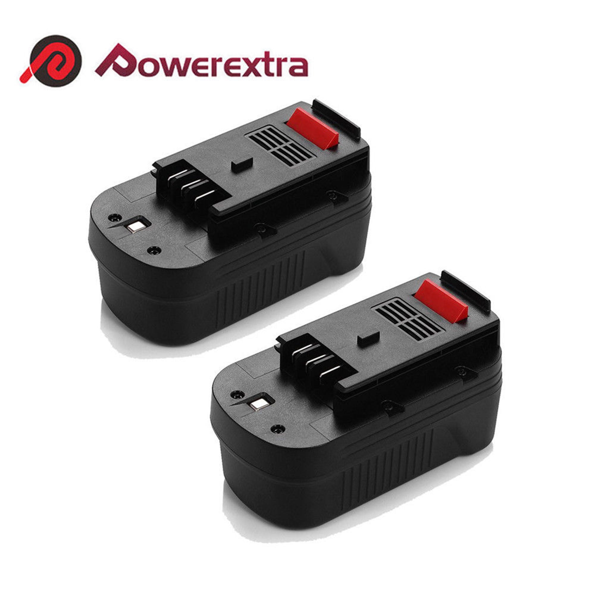 Powerexra 2Pack 18V 2000mAh Replacement Battery For Black & Decker