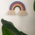 thumbnail image 5 of Macrame Wall Hanging Rainbow Wall Hanging Decor Boho Colorful Woven Wall Art Decoration for Home Nursery Room Dorm Party Children Room, 5 of 7