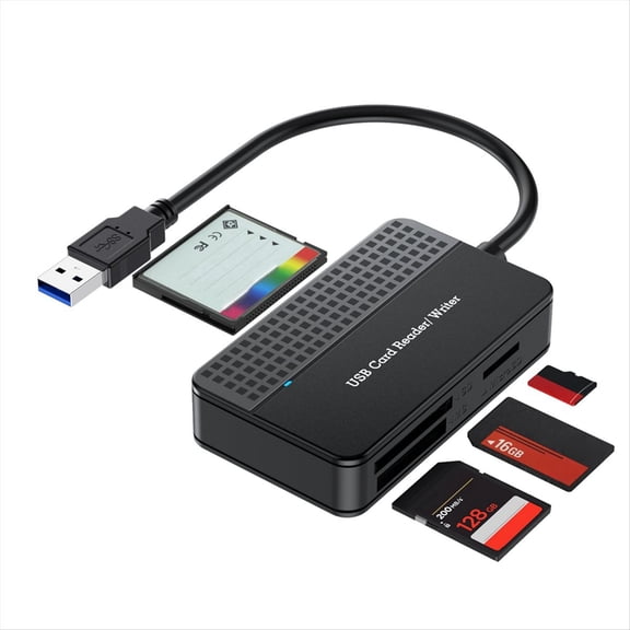Reader 4-In-1, TF SD MS Card Reader Multi Card Adapter External for Computer Camera USB 3.0 Interface