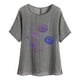thumbnail image 1 of Vestidos Casuales Para Mujer, Blusas De Mujer De Moda Camisetas estampadas de moda para mujer, blusas casuales de lino holgadas de manga corta con cuello redondo y raglán, 1 of 4