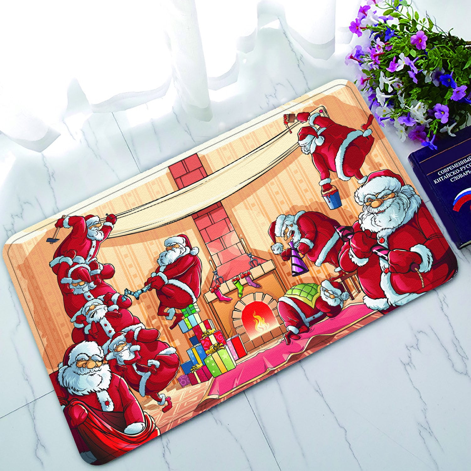 PHFZK Festival Doormat, Santa Claus Celebrate the Christmas and New